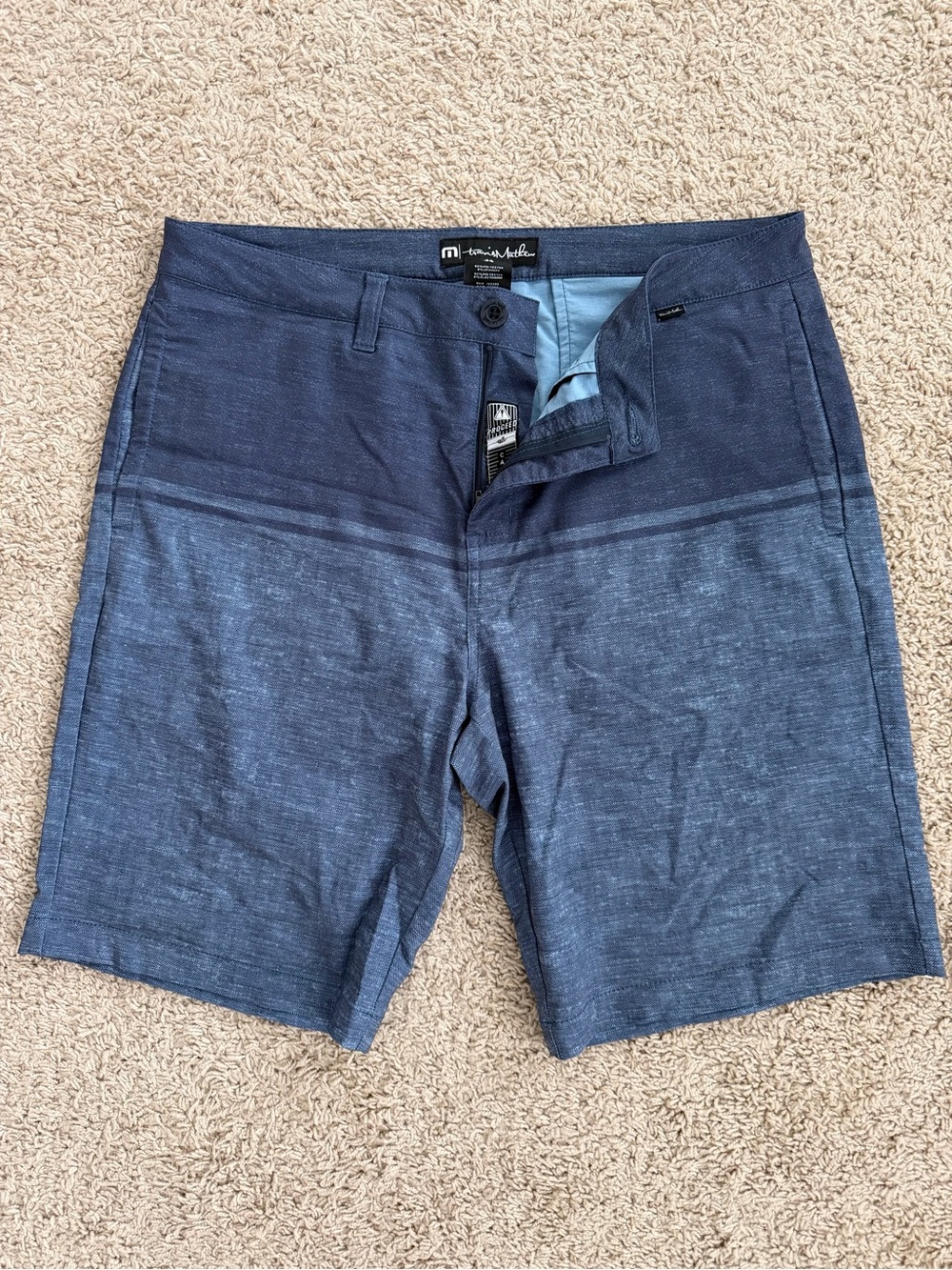 Men’s Navy Ombre Stretch Swim Shorts